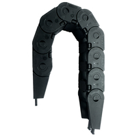 21*25 Similar IGUS Nylon PA66 Material de alta calidad Cable de plástico Flexible Enlace de cadena Portador de cable de color negro a máquina CNC