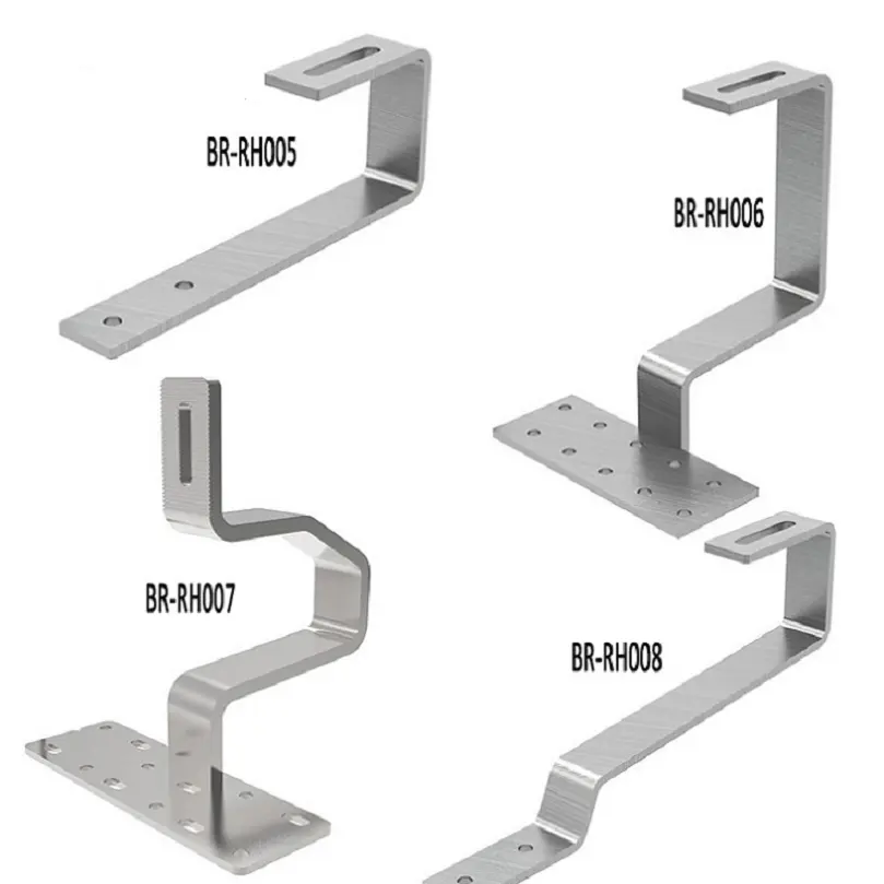 Staffa di montaggio solare regolabile in acciaio inox 304 tegola fotovoltaica gancio per tetto per la casa
