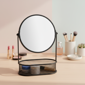 Espejo de Vanidad Personalizado, Espejo Profesional con Cesta de Almacenamiento, Diseño Simple y Moderno para Almacenamiento de Cosméticos, Suministro con Logotipo Personalizado - Product Image 1