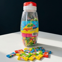 SuperLoves Fruity Sugar Bubble Gum with Multi-Colored Tattoo Sticker in Water Pitcher Jar (200pcs) for Kids Party Wholesale
