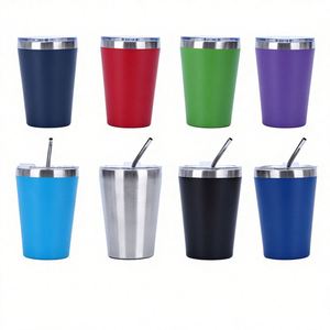 Gobelet isotherme portable en acier inoxydable 304 à double paroi sous vide, 12 oz, avec paille, idéal pour la voiture, personnalisable, cadeau pratique, pour l'export. - Product Image 2
