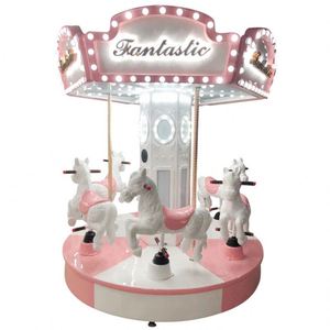 Máquina de Carrusel de Caballitos Mini de 3 Asientos, Operada con Monedas, para Centro de Juegos Infantiles, Juegos para Niños, Entretenimiento en Interiores - Product Image 5