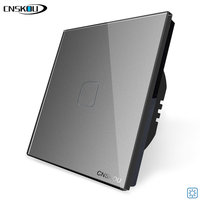 CNSKOU Luxe Domotique 1-Gang Commutateur Smart LED Applique Murale Tactile Gradateur Contrôle De Vitesse UK/EU 250V Fabriqué En Usine PC Max