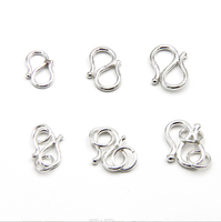 Crochet 925 S de haute qualité personnalisé or blanc et argent marquage résultats de bijoux et composants fermoirs