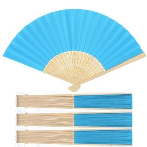 Éventail pliant en bambou de 21 cm avec logo personnalisé, motif artisanal, pour mariage, événement professionnel, fête, couleur personnalisée, classique - Product Image 4