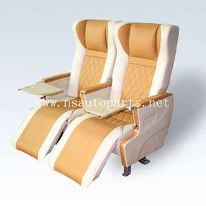 Asientos reclinables de lujo de cuero de tela de autobús cómodos de alta calidad Asiento VIP rojo de tren de alta velocidad para entrenador de negocios - Product Image 2