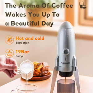I Cafilas Impetus <span class=keywords><strong>Espresso</strong></span> <span class=keywords><strong>Cafetera</strong></span> de viaje portátil Camping 19 Bar USB Recargable DG NS Pods - Product Image 1