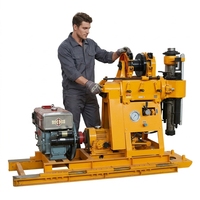 Foreuse géologique diesel jaune pour puits d'eau et carottage de roches