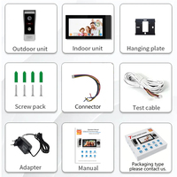 Système d'interphone vidéo intelligent pour sonnette de porte 4 fils Ahd Seven Inch Wifi Door Phone Video