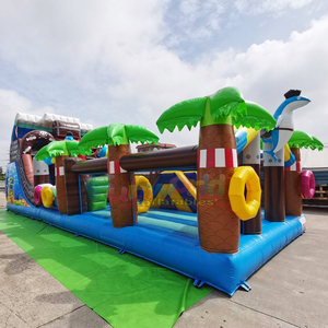 Giant outdoor parcours d'obstacles gonflable combo bouncy castle pirate <b>inflatable</b> bounce <b>house</b> obstacle course - Product Image 2