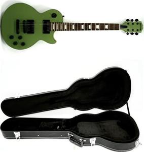 Guitare électrique de style <span class=keywords><strong>Les</strong></span> <span class=keywords><strong>Paul</strong></span> en édition limitée Eastern Music Hardluck Kings BOSSMAN IRISH MOSS, finition satinée mate vert olive, avec étui - Product Image 6