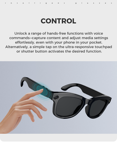 Lunettes Intelligentes Multifonctionnelles Kairui M01Pro avec Caméra 8MP 4K, WIFI, Traduction IA ChatGPT et Assistant Vocal - Product Image 5