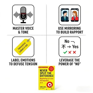 Never Split the Difference de Chris Voss, Libro de Tácticas Prácticas de Negociación, Comunicación Interpersonal y Habilidades de Persuasión - Product Image 3