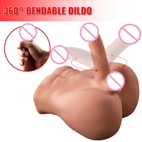 Jouet sexuel réaliste en forme de torse masculin pour femmes, pénis réaliste lesté de 11,4 lb avec rotation à 360° °   Quille pliable, expédition discrète