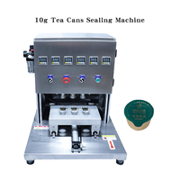 Petite machine d'emballage pneumatique de table pour sceller les feuilles d'aluminium fraîches pour les boissons, scelle les canettes, les bouteilles, les barils