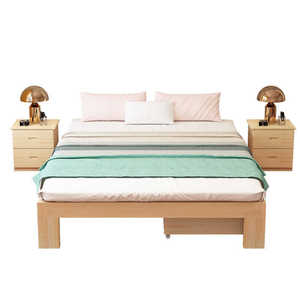 Solid Wood <b>Pine</b> Platform <b>Bed</b> 1.5m 1.8m Storage Bedroom Furniture For Adults And Children - Product Image 5