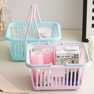 Cesta de Almacenamiento Mini con Diseño de Dibujos Animados, Cesta para Cosméticos de Escritorio, Caja de Almacenamiento de Papelería, Portalápices para Estudiantes, Cesta para Frutas con Diseño de Fresa - Product Image 1