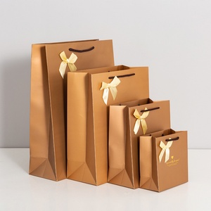 Custom Eco-Friendly Red and White Bowknot Cardboard Paper Bags with Digital Printing for <b>Small</b> Businesses and Lover <b>Gifts</b> - Product Image 2