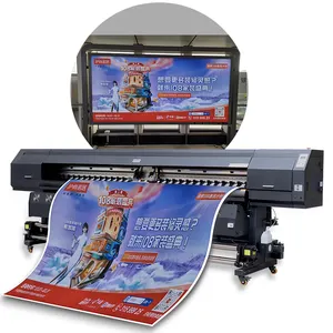 Mesin cetak kanvas banner solvent luar ruangan 2 3 4 kepala format besar printer digital