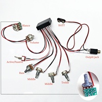 Préampli 4 bandes avec contrôle de tonalité, micro actif/passif commutable pour guitare électrique et basse
