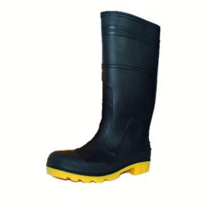 Botas de seguridad de plástico para hombre, zapatos con suela azul, color negro, venta al por mayor - Product Image 6