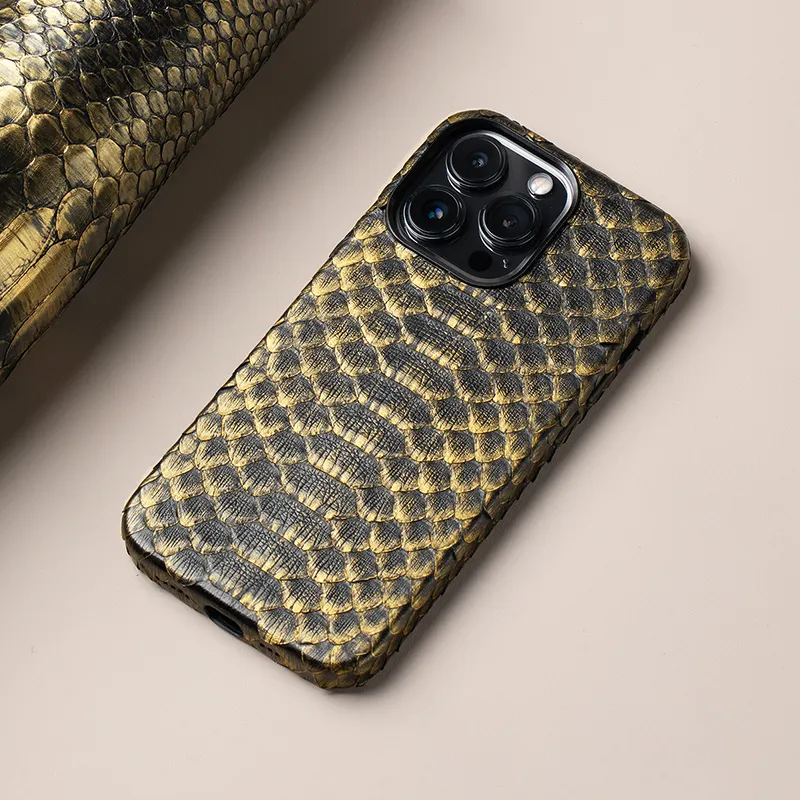 Telefon Kilifi Carcasa De Telefonos Luxury Python Snakes Skin Leather I Phone Cases Cover For Iphone Xs 11 13 12 Plus 14 Pro Max