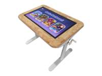 Table d'apprentissage et de jeu intelligente Polikids avec écran tactile LED, Wi-Fi intégré, design portable - Grande table d'apprentissage interactive