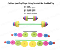 Offre Spéciale unisexe sport Mini jeu exercice haltères ensemble de poids en plastique eau/sable remplissage haltère jouets loisirs extérieur/intérieur
