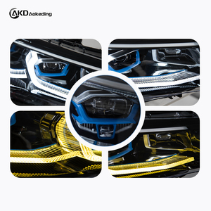 Luces Delanteras para Automóvil AKD para BMW Serie 7 G12 2016-2018, Estilo Actualizado 2022, Doble Color Amarillo y Blanco, Faros LED de Doble Color - Product Image 3