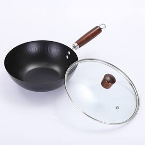 26 28 30 32cm Skillets Zhangqiu <strong>Pot</strong> <strong>Fish</strong> Scale Pattern High-grade Steak Frying Pan Uncoated Hand Forged No-COATING Iron <strong>Pot</strong> - Product Image 4