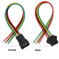 JST SMR2.54 Connecteur Harnais SMP Fil Câble Assemblage Mâle Femelle Extension RGB Bande Lumière Répétition Fil LED Butt RGB Butt