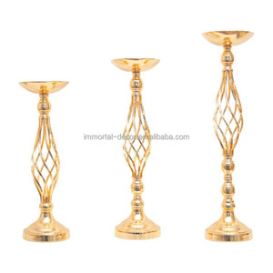 <span class=keywords><strong>Portacandele</strong></span> Dorato Opaco a 4 Scomparti per Centrotavola di Matrimoni e Ricevimenti - Product Image 4