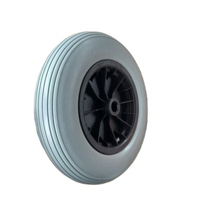 14 \ "rắn PU lốp xe cút kít Caster bánh xe thép bền cao su Polyolefin 20 mm trục mới cho ngành công nghiệp xây dựng - Product Image 4