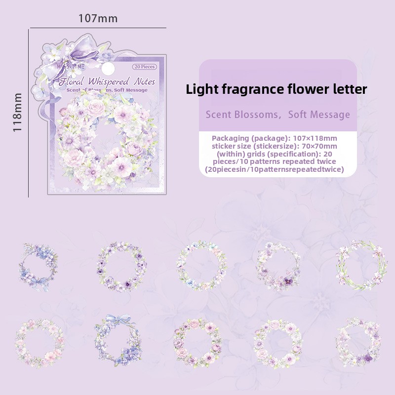 Message de B Fragrant Bloom-blanc