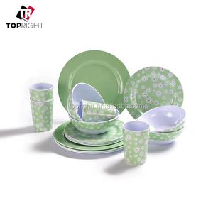 16 Piece Camping Caravan <strong>Picnic</strong> Plates Cups Bowls <strong>Melamine</strong> Plastic Dinner <strong>Set</strong> - Product Image 5