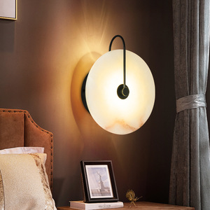 Alabastro lampada da <span class=keywords><strong>parete</strong></span> in marmo naturale pietra di ferro di lusso <span class=keywords><strong>lampadario</strong></span> moderno per soggiorno camera da letto Hotel Glowix - Product Image 2