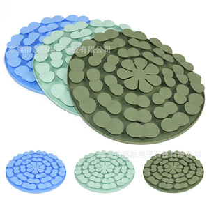 Tapis de renifflement en silicone pour animaux de compagnie, 288 mm, rond, de qualité alimentaire, pour l'alimentation lente des chiens et des chats - Product Image 4