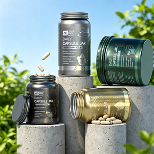 Lightproof Waterproof Aluminum Bottle for Vitamin Capsule & Pharmaceutical Use Aluminium Pill Container - Product Image 1