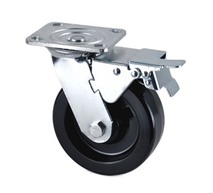 Quelle Fabrik produkte 6 X2 Schwenkbares Hochleistungs-Phenolaldehyd-Castet-Rad mit hoher Temperatur beständigkeit und Doppel bremse - Product Image 5