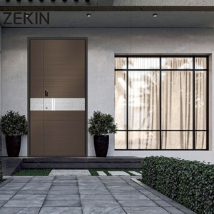 customized door aluminum swing door Hurricane Impact Proof Double Tempered Glass Aluminium Alloy Front Entry Doors - Product Image 1