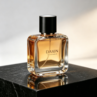 Vente en gros de flacons de parfum rectangulaires vides de luxe 30ml 50ml 100ml, flacon pulvérisateur en verre pour parfums masculins