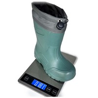 Bottes de pluie pour enfants en EVA injecté, légères, imperméables, chaudes, doublées de fourrure, avec col réglable et logo OEM lumineux, pour l'automne/l'hiver