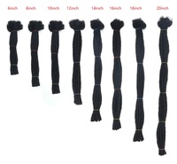 Extensiones de Cabello Humano Rizado Natural Negro 100% para Crochet, Estilo Afro Kinky, Hechas a Mano