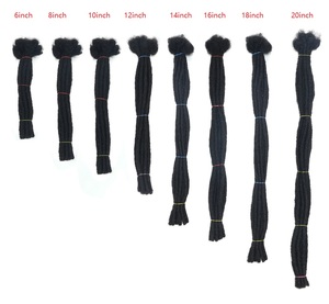 Extensions de dreadlocks au crochet en cheveux humains bouclés 100% naturels noirs FH, faits à la main, style afro crépu - Product Image 5