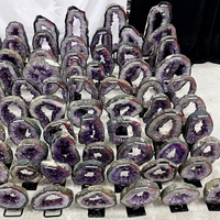 Vente en gros de géodes d'améthyste naturelle, spécimens de cristal de quartz violet en forme de grotte, pour la guérison du Chakra Couronne, la décoration intérieure, le Feng Shui et comme cadeau d'amour