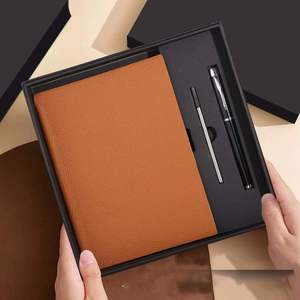 Ensemble cadeau d'affaires personnalisé haut de gamme, carnet en cuir avec stylo et tasse isotherme pour ensemble cadeau de Noël pour cadres - Product Image 1