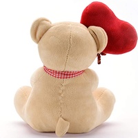 Oso de Peluche con Corazón Rojo, Almohada de Peluche Personalizada Súper Suave, Juguete de Peluche para el Día de San Valentín, Te Amo, Peluche Súper Suave para el Día de San Valentín