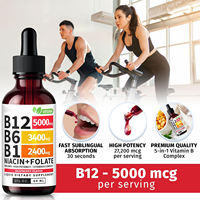 Gouttes buvables de vitamines B12 et B6 pour adultes, marque privée OEM, 60 ml, stimulant immunitaire, multivitamines, minéraux, supplément énergétique
