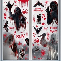 Pegatinas de PVC de Doble Cara Removibles de la Marca Moni para Serigrafía, Decoración de Paredes y Ventanas para Interiores y Exteriores, Decoración de Ventanas para Halloween