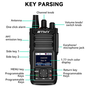 Radio Digital DMR ETMY ET-D68, Radio Walkie Talkie de Grado Profesional con Encriptación AES 256 - Product Image 5